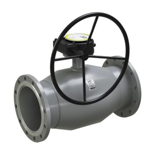 Кран шаровой цельносварной регулирующий LD КШ.Ц.Ф.Р.Regula 300.016 Ду 300 Ру 16 фланцевый с редуктором