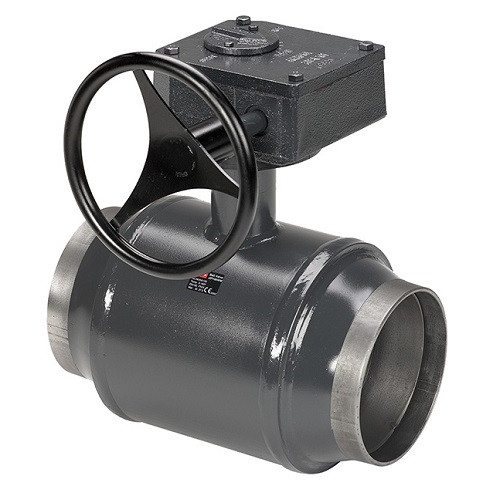 Кран шаровой Danfoss JiP Premium WW WG DN 500 PN 25 стальной стандартнопроходный под приварку с ручным редуктором