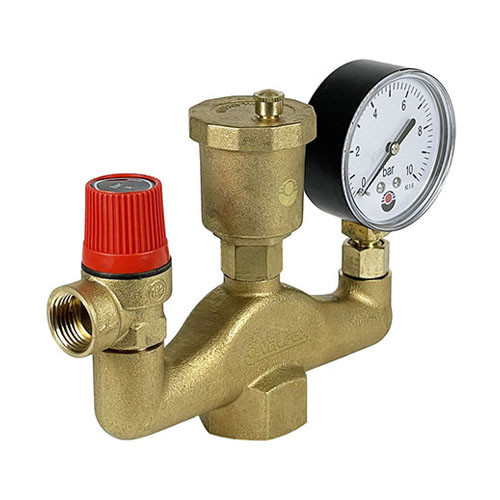 Группа безопасности VALFEX VF.461.0.3 ВР 1"x1/2"x1/4" DN 25 PN 10 для закрытых систем отопления