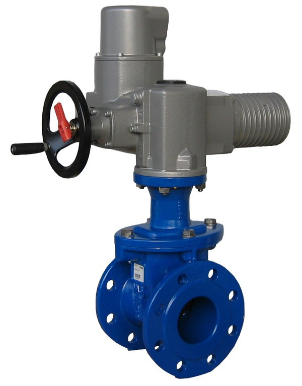 Задвижка VAG EKOPlus DN 40 PN 16 фланцевая клиновая чугунная с электроприводом AUMA SA 07.6 с обрезиненным клином