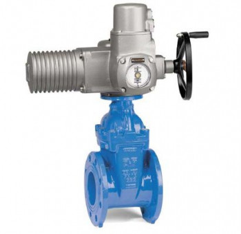 Задвижка AVK 15/42 DN 100 PN 16 фланцевая клиновая чугунная с электроприводом AUMA с обрезиненным клином