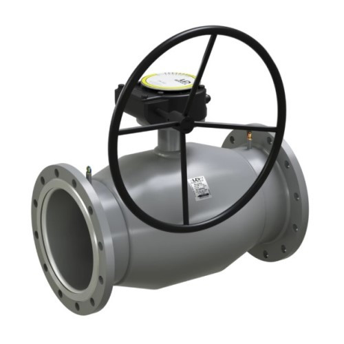 Кран шаровой цельносварной регулирующий LD КШ.Ц.Ф.Р.Regula Energy 200.016 Ду 200 Ру 16 фланцевый с редуктором