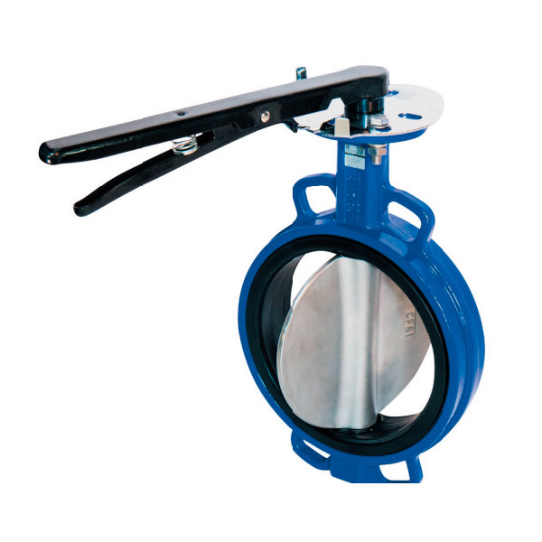 Затвор DENDOR 015W DN 125 PN 16 поворотный дисковый межфланцевый стальной с редуктором