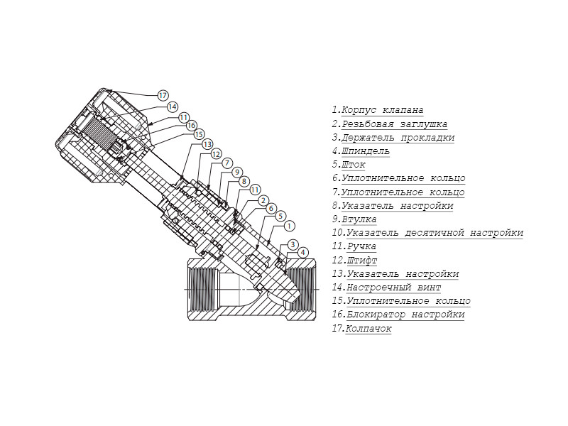 Клапан Cim 727OT 1/2" Ру 20 балансировочный Cimberio