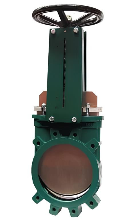 Задвижка межфланцевая Tecofi VGB 4400-001 Ду 350 Ру 7 шиберная ножевая со штурвалом двухсторонняя