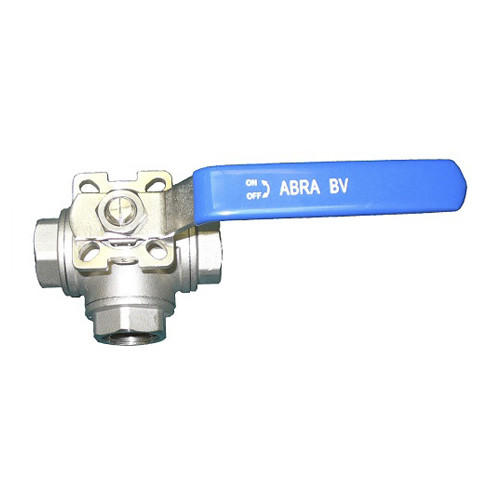 Кран шаровой ABRA BV15 ВР 1 1/2" DN 40 PN 40 T-порт ISO верхний фланец нержавеющая сталь