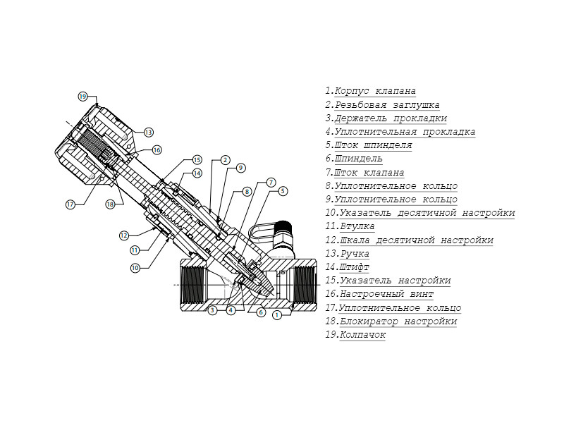 Клапан Cim 748 1/2" Ру 25 балансировочный Cimberio