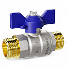 Кран шаровой латунный LD Pride Oxygen 40.15.Н-Н.Р GAS Ду 15 Ру 40 резьба (НР) 1/2", никелированный кислородный