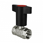 Кран шаровый VALFEX STANDART VF.235 ВР 1/2" Ду 15 Ру 40 c красной ручкой никелированный латунный