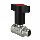 Кран шаровый VALFEX STANDART VF.236 ВР-НР 1/2" Ду 15 Ру 40 c красной ручкой никелированный латунный