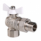 Кран шаровой VALTEC BASE Ду15 Ру40 угловой с полусгоном VT.228.NW.04