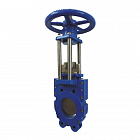 Задвижка шиберная ABRA KV-02 DN 100 PN 16/10 чугунная фланцевая с редуктором