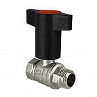 Кран шаровый VALFEX STANDART VF.236 ВР-НР 3/4" Ду 20 Ру 40 c красной ручкой никелированный латунный