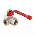 Кран шаровой VALTEC Ду15 Ру4 трехходовой, тип T VT.361.N.04