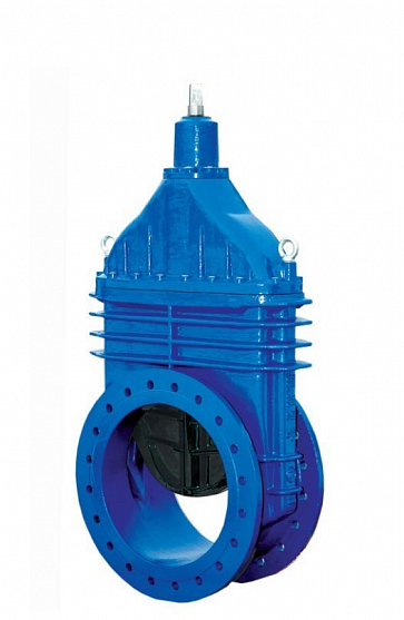 Задвижка JAFAR 2111 DN 400 PN10 фланцевая клиновая чугунная с обрезиненным клином